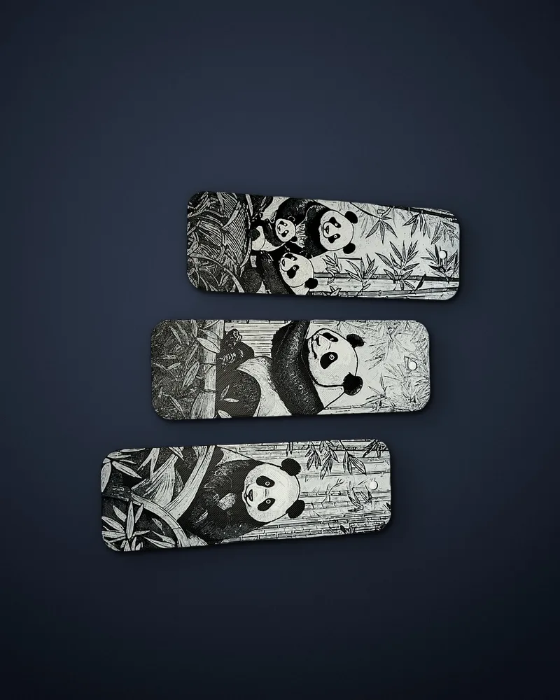 Señaladores de pandas en relieve